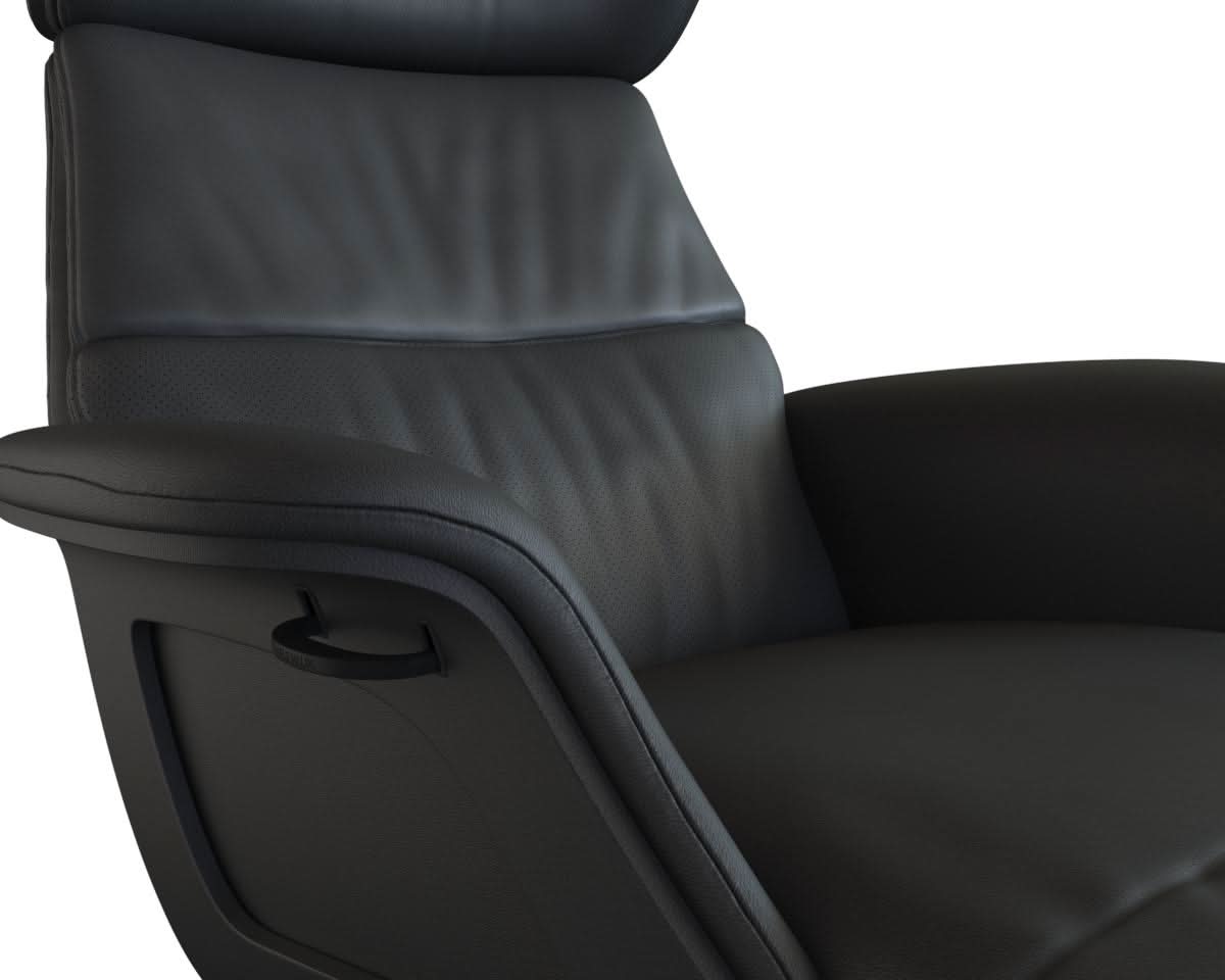 Clement Chaiselongue - Leder Omaha - Black