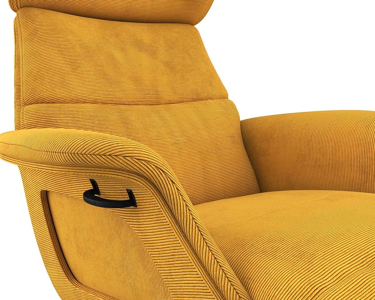 Clement Chaiselongue - Cord - Mustard Yellow