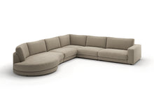 Skagen Wohnlandschaft rund in Feincord Sand, Ecke links