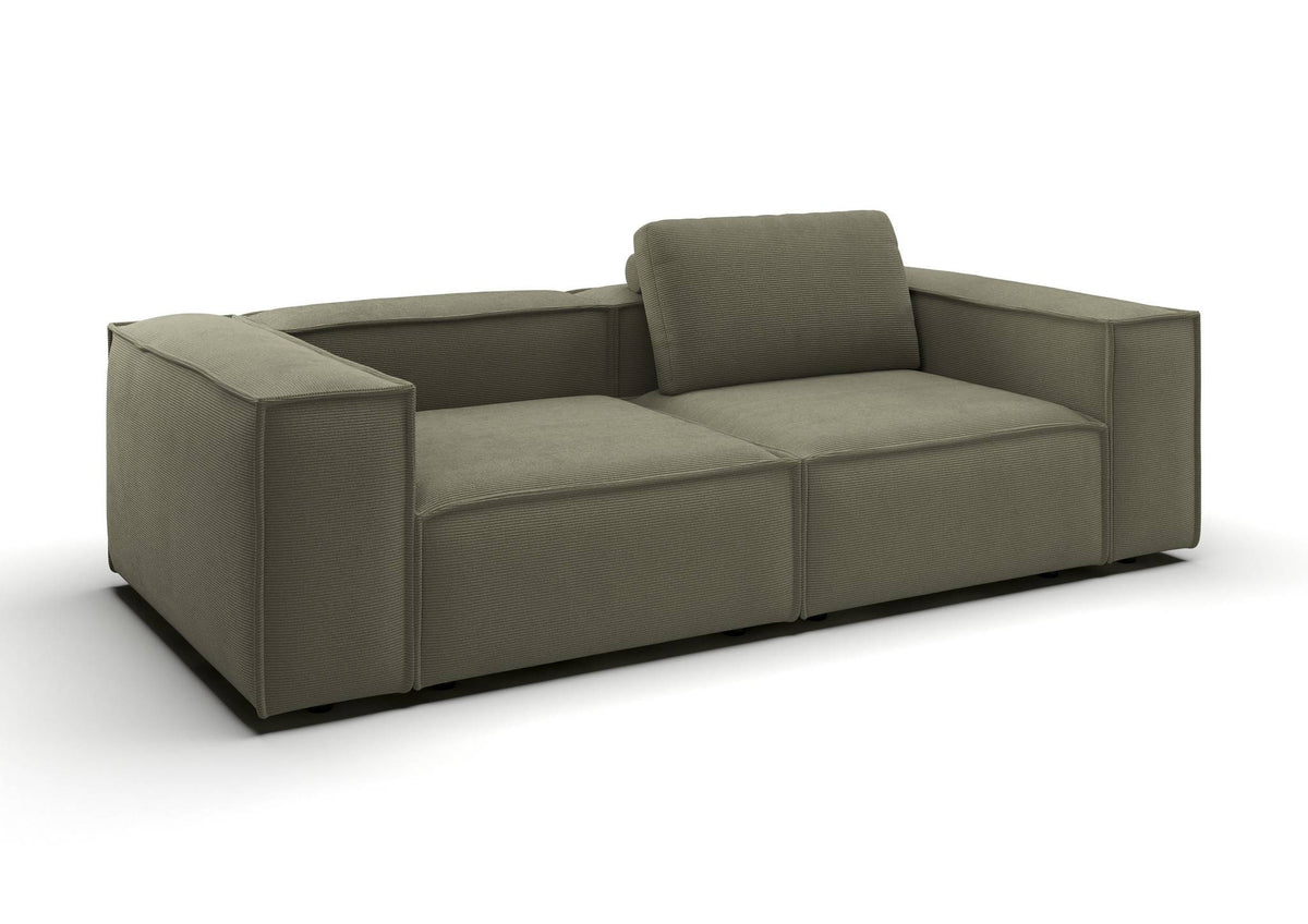 Bergen 2-Sitzer-Sofa in Feincord Oliv