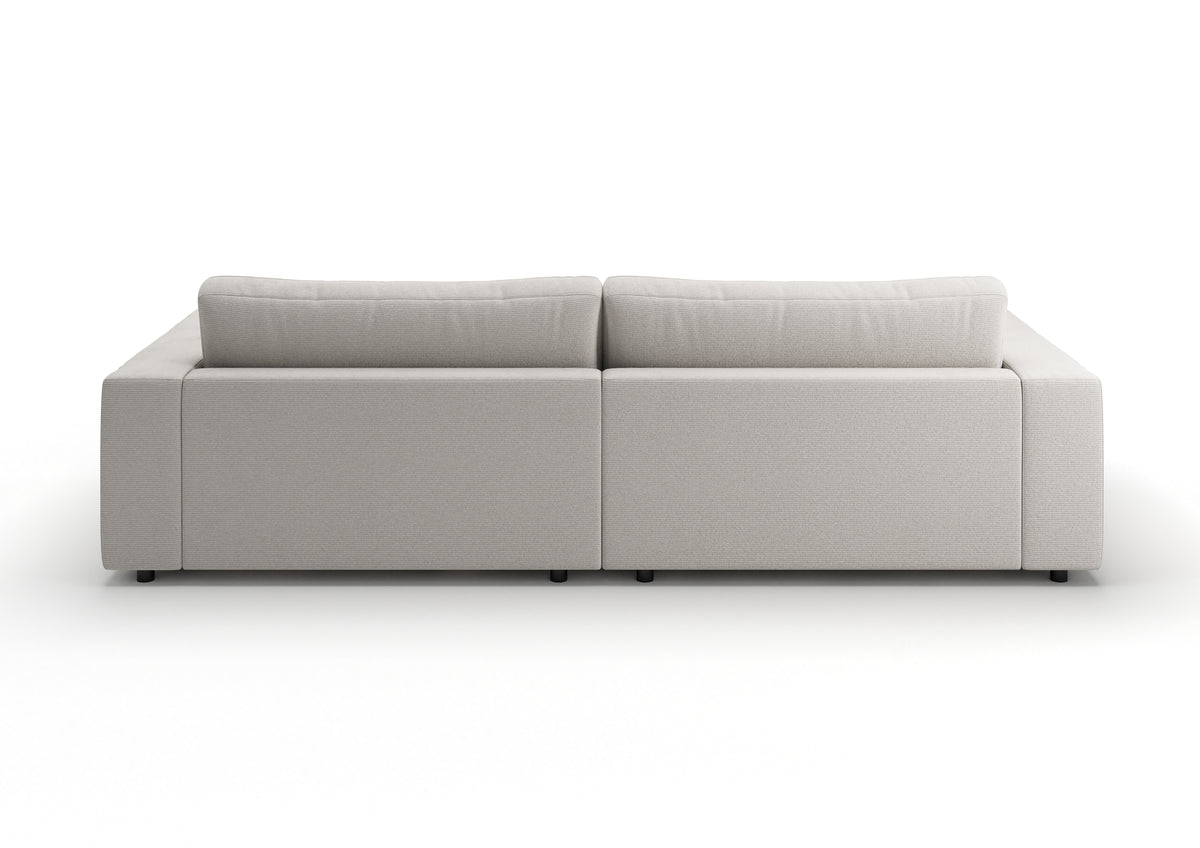 Skagen 3-Sitzer-Sofa in Feincord Weiß – Rückansicht
