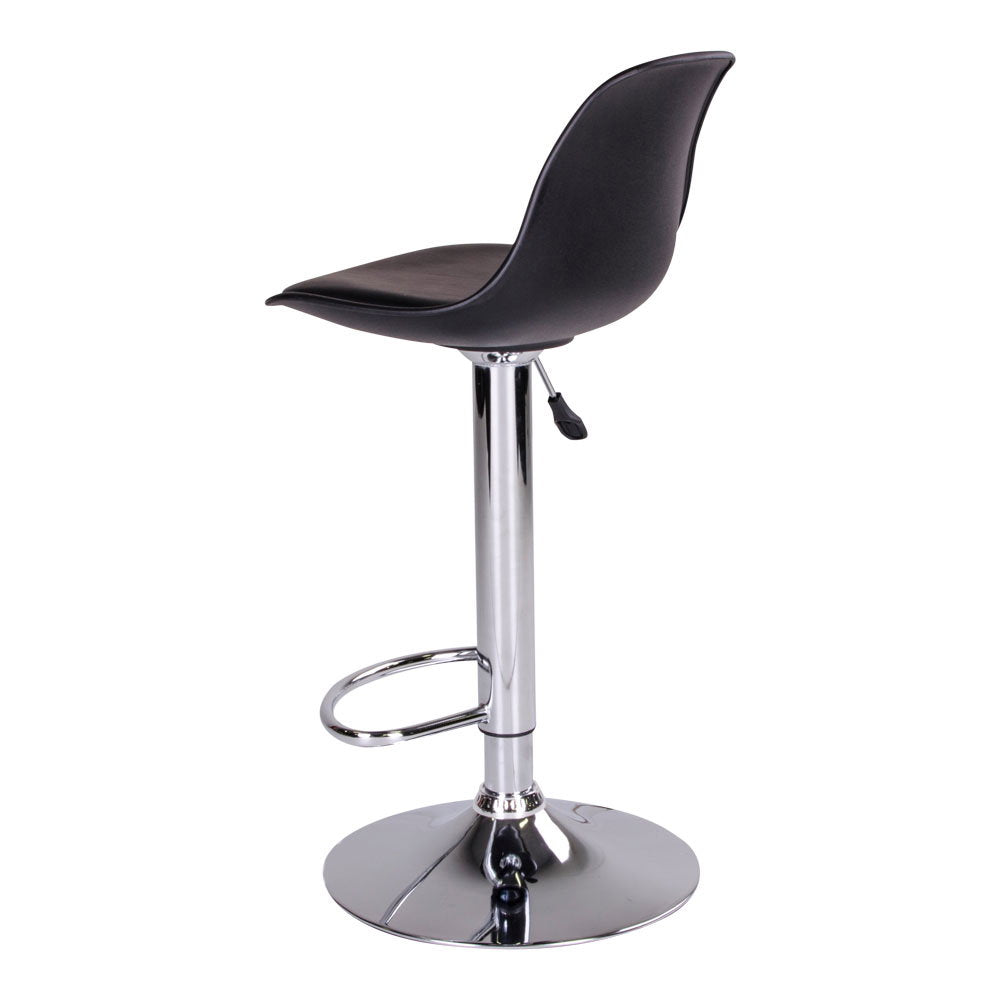Fiona Barstuhl 2er-Set – Kunstleder Schwarz, Beine Chrom – Ansicht 4