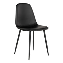 Kasper Esszimmerstuhl 2er-Set – Kunstleder Schwarz, Beine Schwarz von Luiva Living