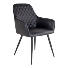 Milla Esszimmerstuhl 2er-Set – Kunstleder Schwarz, Beine Schwarz von Luiva Living