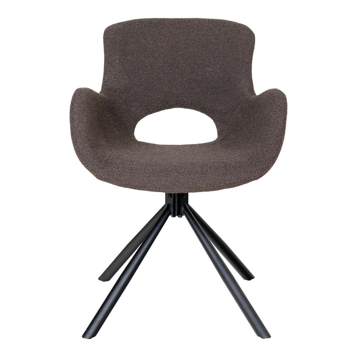 Jens Esszimmerstuhl 2er-Set mit Drehfunktion – Bouclé Taupe – Ansicht 2