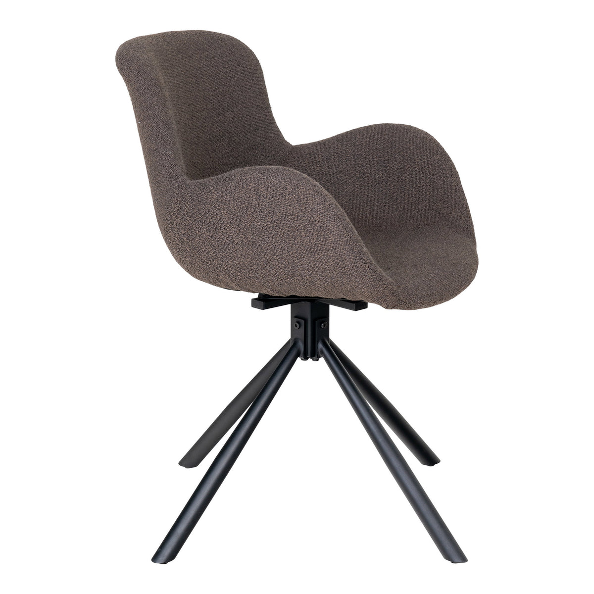 Jens Esszimmerstuhl 2er-Set mit Drehfunktion – Bouclé Taupe – Ansicht 3