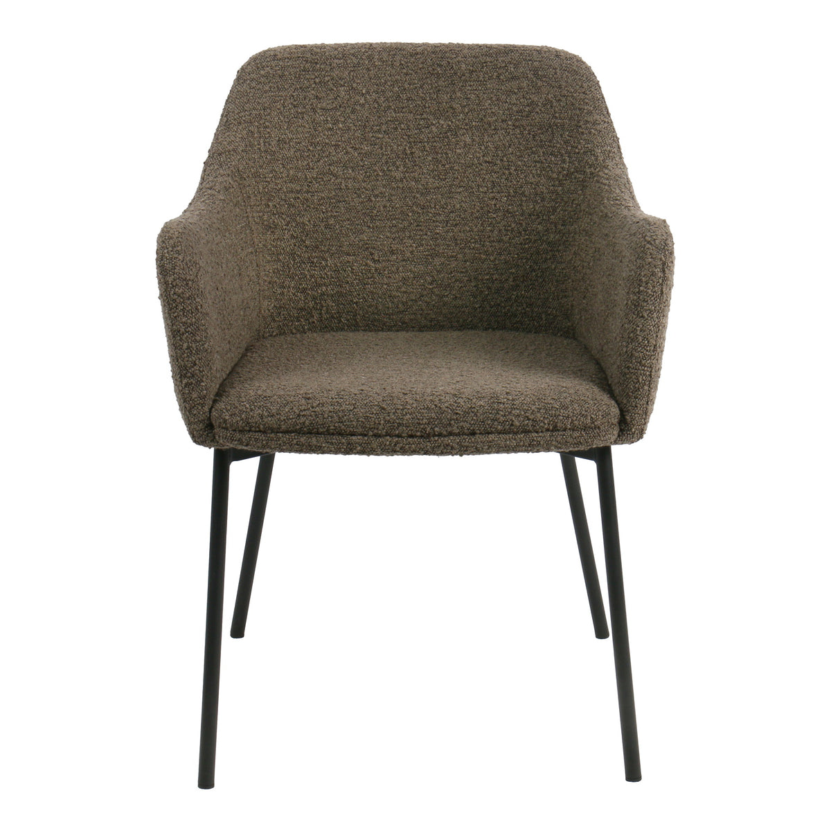 Harald Esszimmerstuhl 2er-Set – Bouclé Braun, Beine Schwarz – Ansicht 2