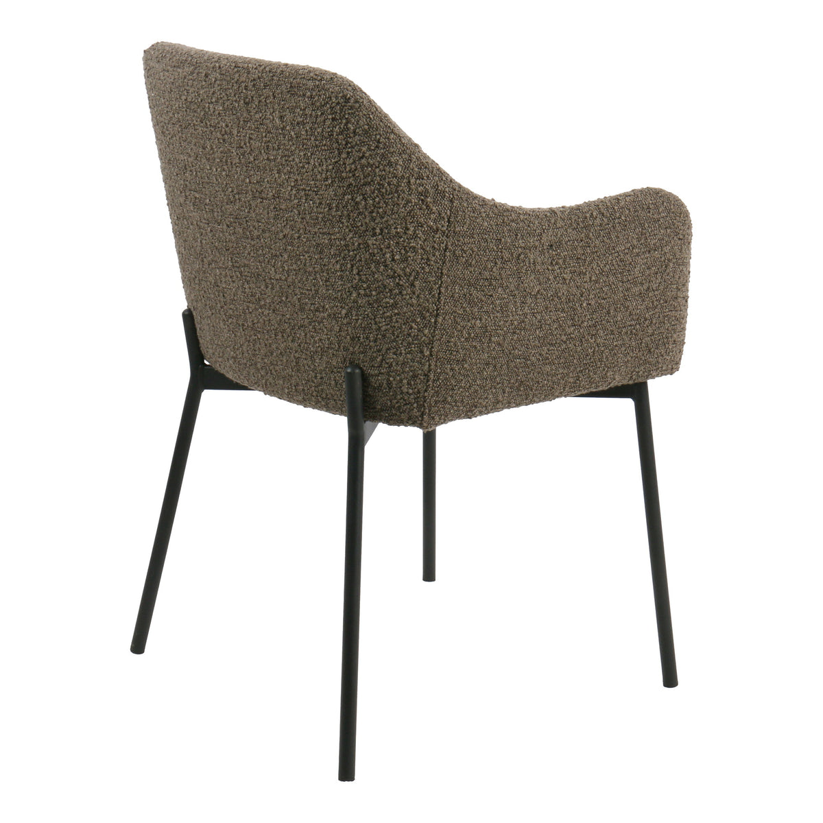 Harald Esszimmerstuhl 2er-Set – Bouclé Braun, Beine Schwarz – Ansicht 4