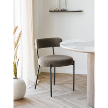 Nils Esszimmerstuhl 2er-Set – Bouclé Braun, Beine Schwarz – Ansicht 6