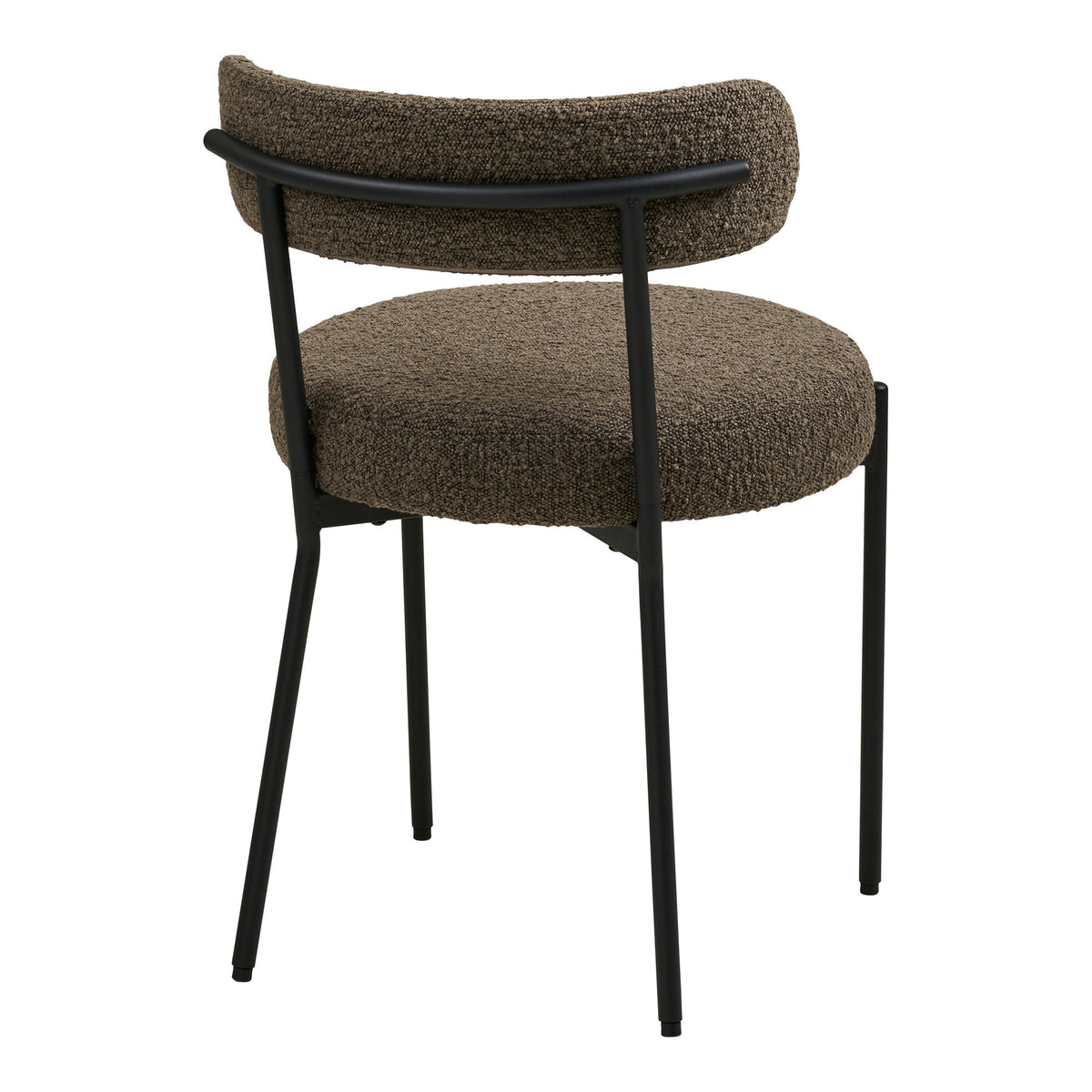 Nils Esszimmerstuhl 2er-Set – Bouclé Braun, Beine Schwarz – Ansicht 4