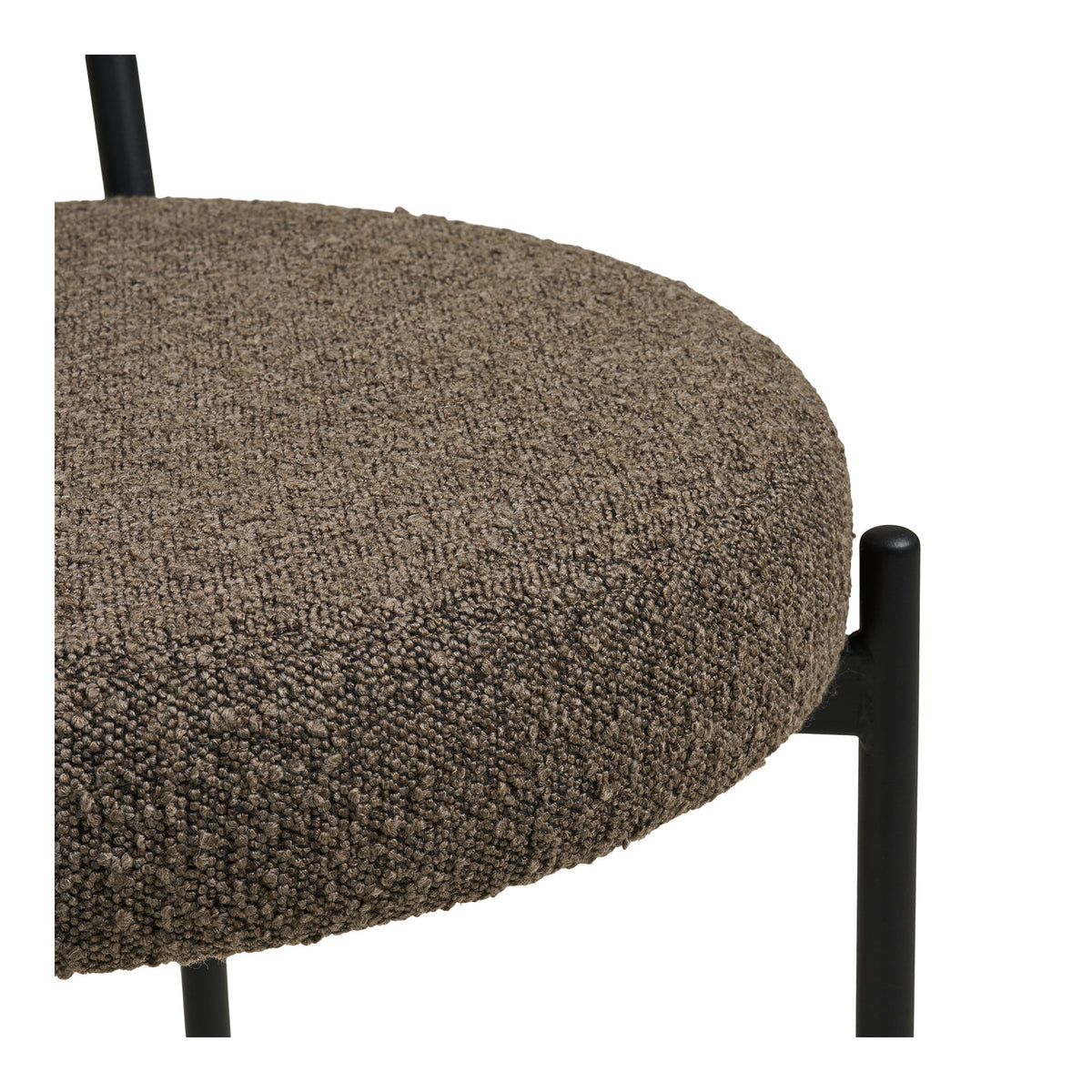 Nils Esszimmerstuhl 2er-Set – Bouclé Braun, Beine Schwarz – Ansicht 5