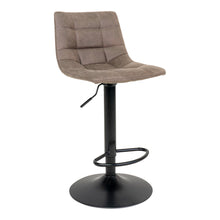 Knut Barstuhl 2er-Set – Mikrofaser Hellbraun, Beine Schwarz von Luiva Living