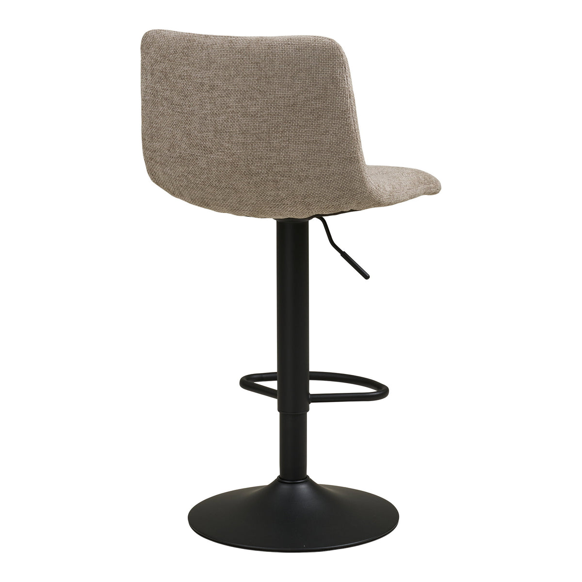 Knut Barstuhl 2er-Set – Stoff Grau, Beine Schwarz – Ansicht 4
