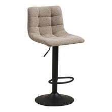 Knut Barstuhl 2er-Set – Stoff Grau, Beine Schwarz von Luiva Living