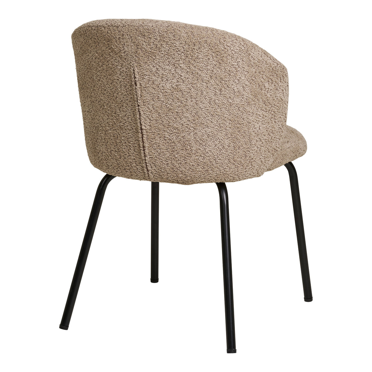 Adele Esszimmerstuhl 2er-Set – Bouclé Beige, Beine Schwarz – Ansicht 4