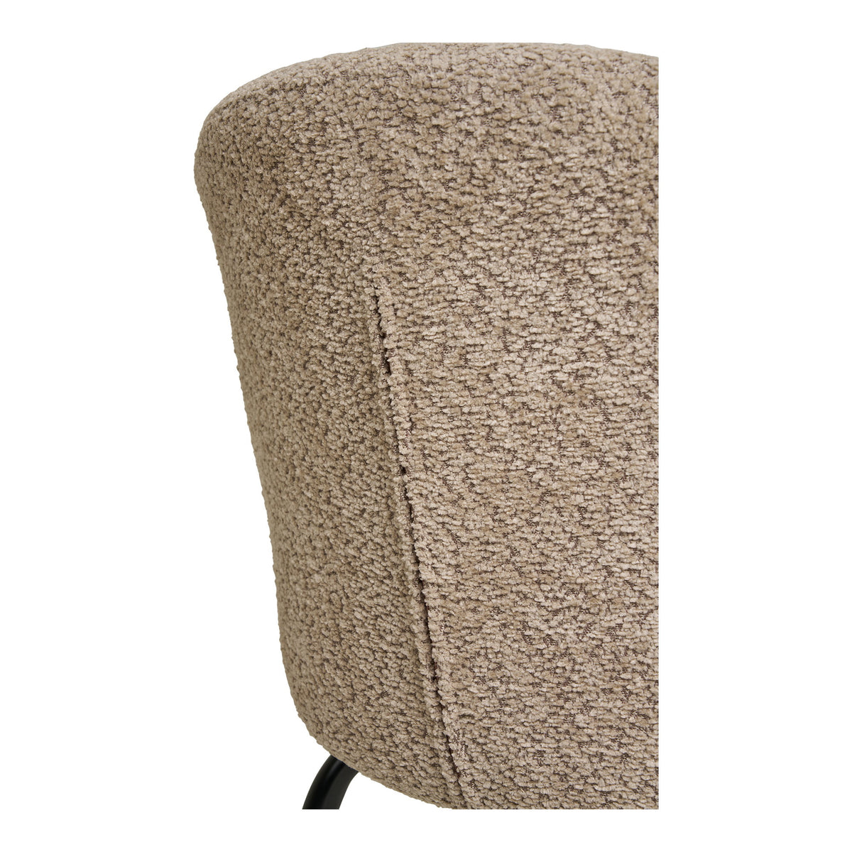 Adele Esszimmerstuhl 2er-Set – Bouclé Beige, Beine Schwarz – Ansicht 5