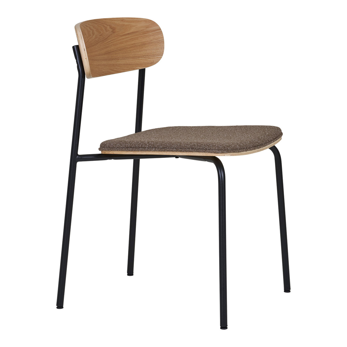 Jorin Esszimmerstuhl 2er-Set – Esche/Stoff Natur/Braun, Beine Schwarz – Ansicht 3