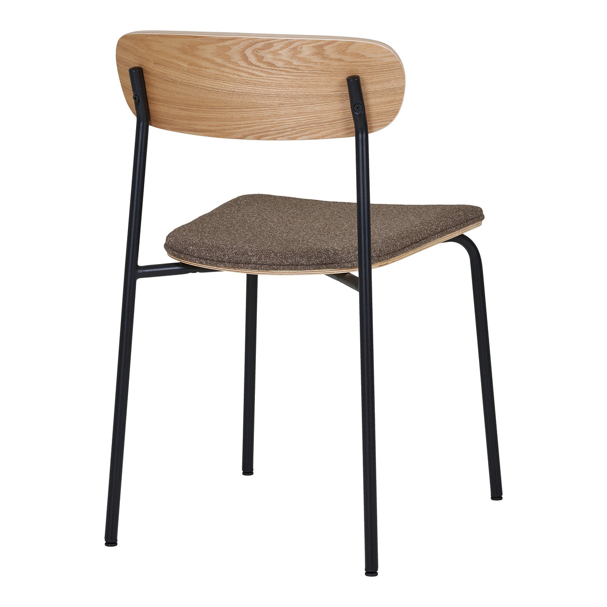 Jorin Esszimmerstuhl 2er-Set – Esche/Stoff Natur/Braun, Beine Schwarz – Ansicht 4
