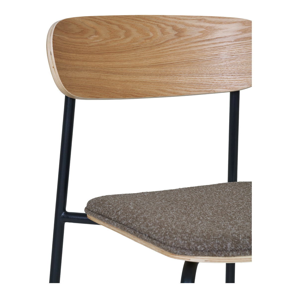 Jorin Esszimmerstuhl 2er-Set – Esche/Stoff Natur/Braun, Beine Schwarz – Ansicht 6