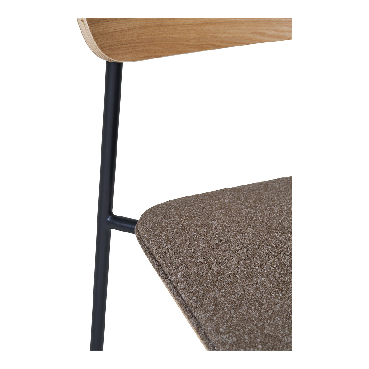Jorin Esszimmerstuhl 2er-Set – Esche/Stoff Natur/Braun, Beine Schwarz – Ansicht 7