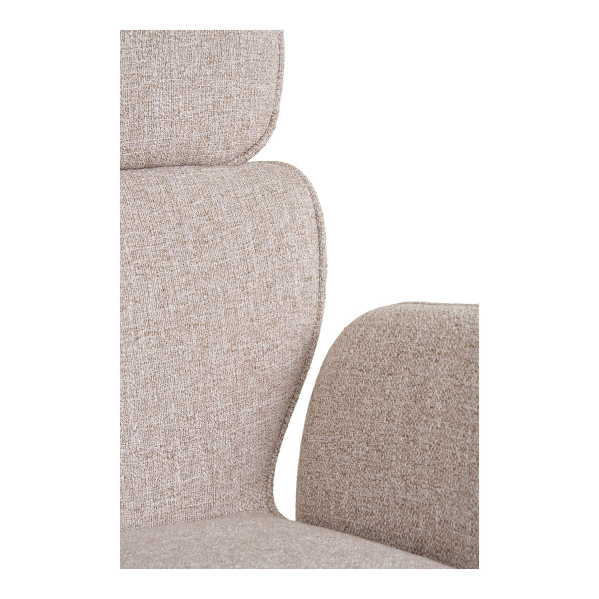 Ria Esszimmerstuhl 2er-Set mit Drehfunktion – Stoff Sand, Beine Schwarz – Ansicht 5