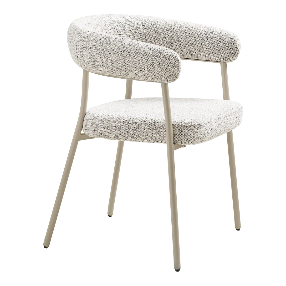 Lale Esszimmerstuhl 2er-Set – Stoff Sand, Beine Grau – Ansicht 3