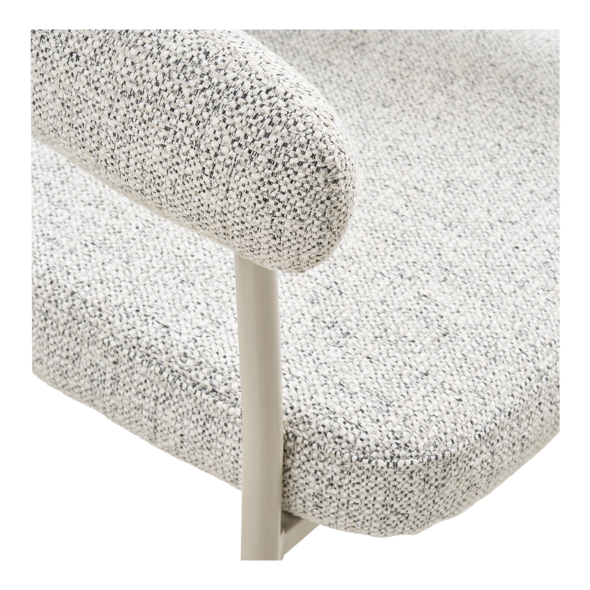 Lale Esszimmerstuhl 2er-Set – Stoff Sand, Beine Grau – Ansicht 5