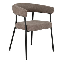 Lale Esszimmerstuhl 2er-Set – Stoff Braun, Beine Schwarz von Luiva Living