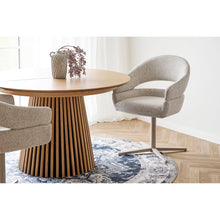 Hector Esszimmerstuhl 2er-Set mit Drehfunktion – Stoff Beige meliert, Beine Sand – Ansicht 6