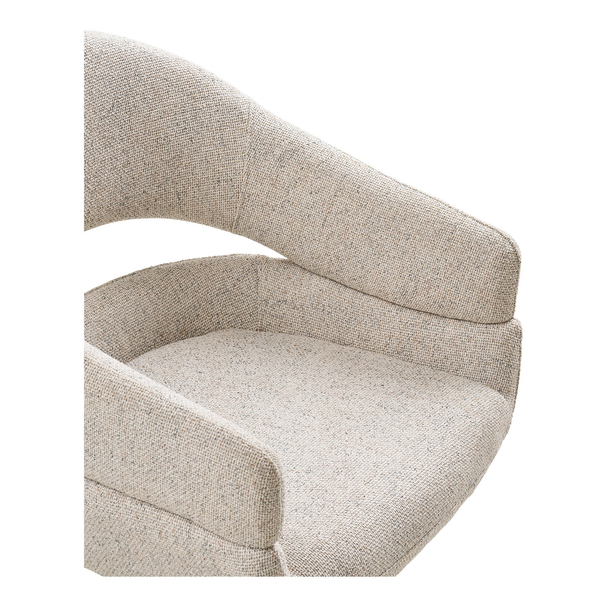 Hector Esszimmerstuhl 2er-Set mit Drehfunktion – Stoff Beige meliert, Beine Sand – Ansicht 5
