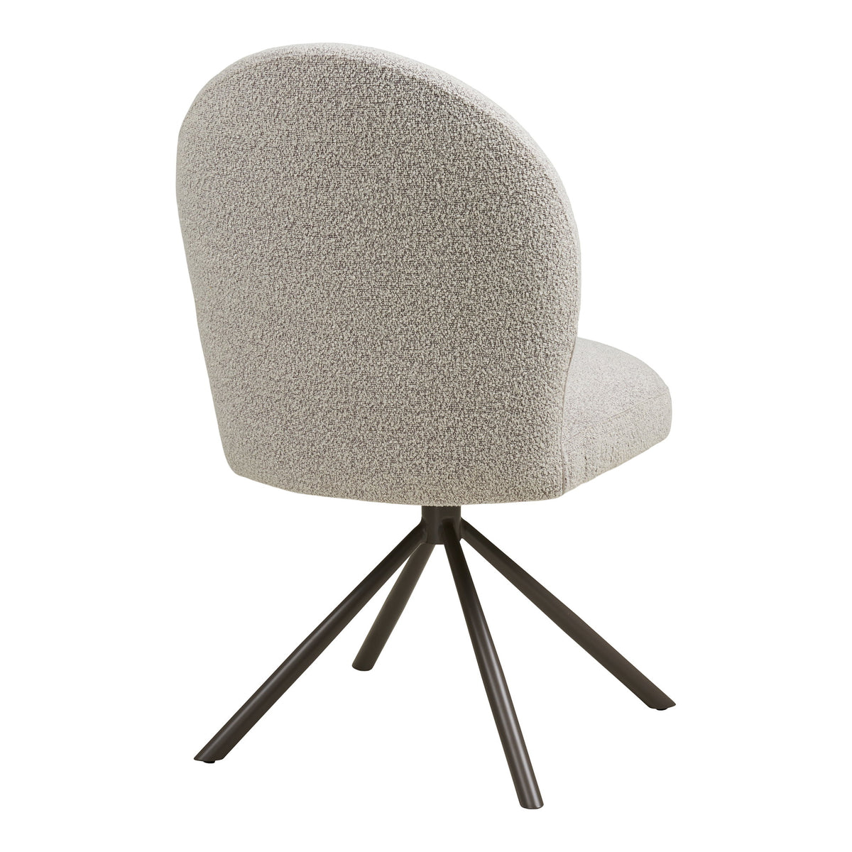 Ester Esszimmerstuhl mit Drehfunktion – Bouclé Sand, Beine Grau – Ansicht 4