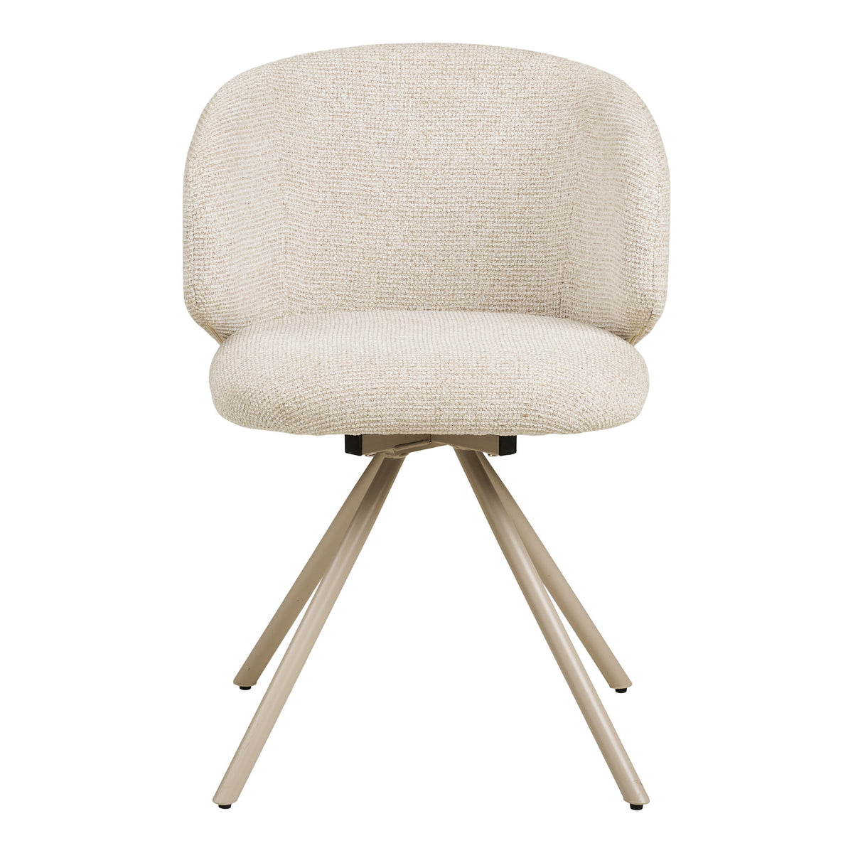 Orlin Esszimmerstuhl 2er-Set mit Drehfunktion – Stoff Sand, Beine Sand – Ansicht 2