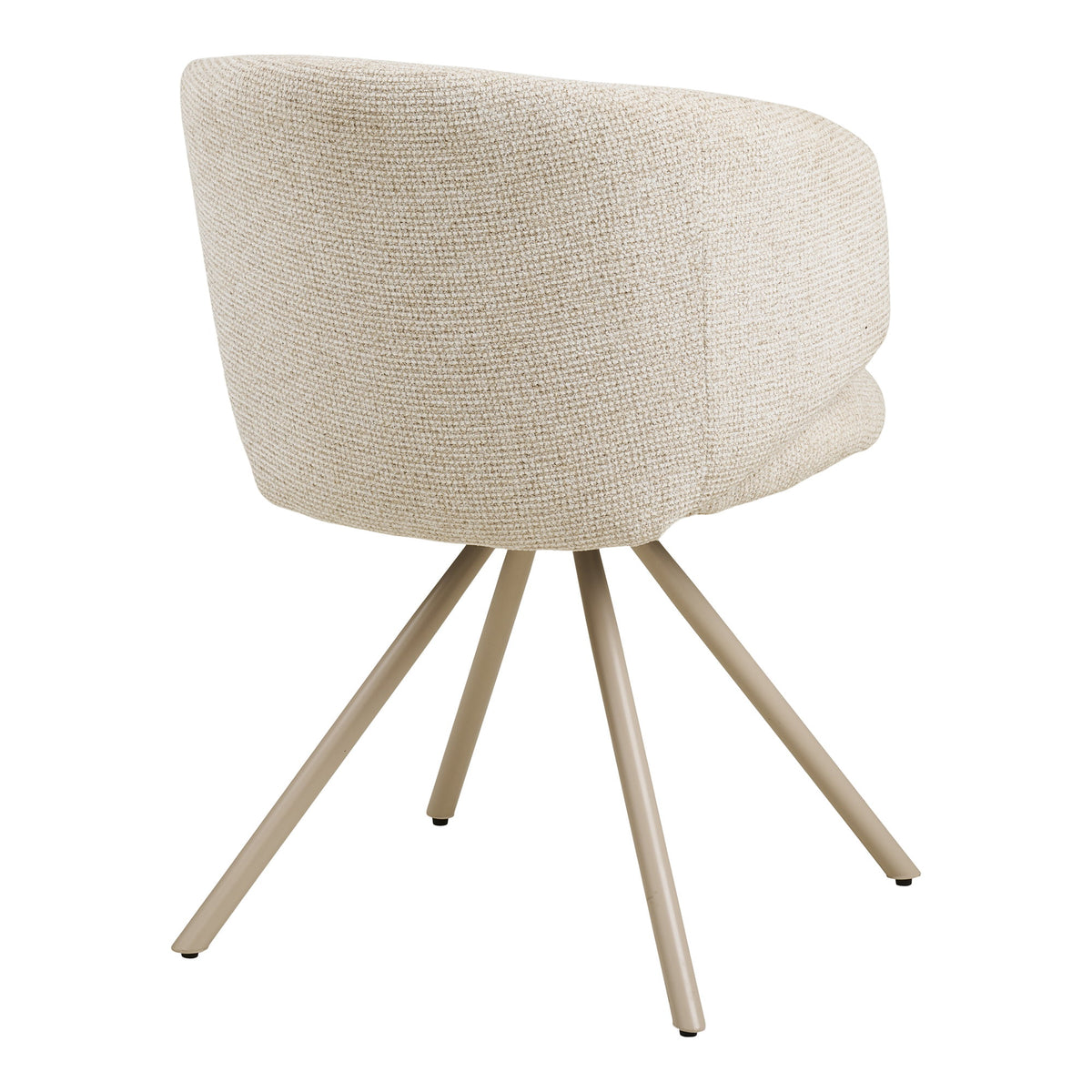 Orlin Esszimmerstuhl 2er-Set mit Drehfunktion – Stoff Sand, Beine Sand – Ansicht 4