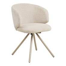 Orlin Esszimmerstuhl 2er-Set mit Drehfunktion – Stoff Sand, Beine Sand von Luiva Living