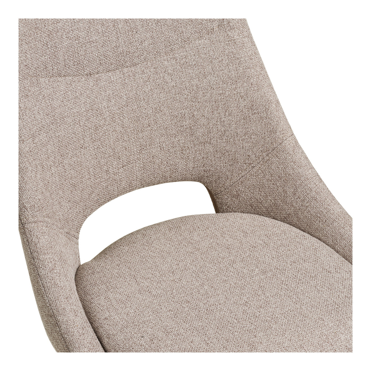 Rina Esszimmerstuhl 2er-Set mit Drehfunktion – Stoff Sand, Beine Schwarz – Ansicht 5
