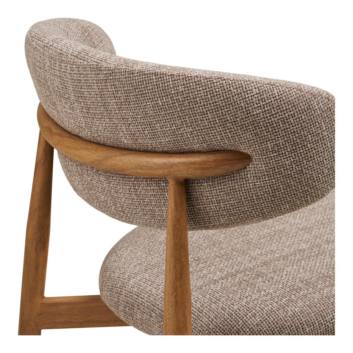 Olivia Esszimmerstuhl 2er-Set – Stoff Sand, Beine in Eichenoptik – Ansicht 5