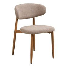 Olivia Esszimmerstuhl 2er-Set – Stoff Sand, Beine in Eichenoptik von Luiva Living