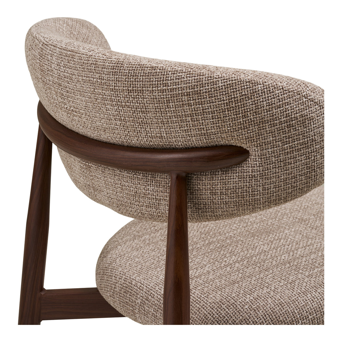 Olivia Esszimmerstuhl 2er-Set – Stoff Sand, Beine in Walnussoptik – Ansicht 5