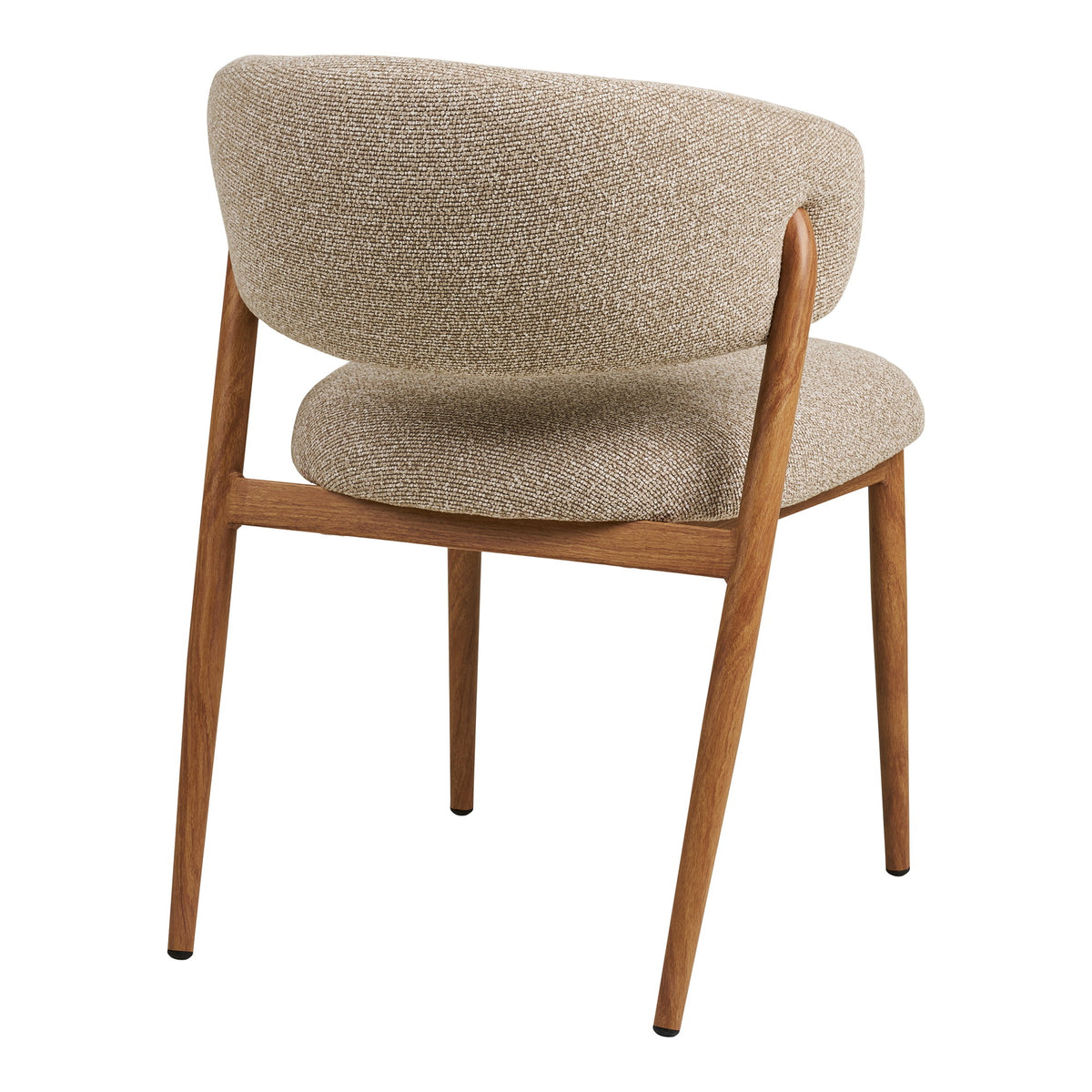 Ivo Esszimmerstuhl 2er-Set – Stoff Sand, Beine in Holzoptik Natur – Ansicht 4
