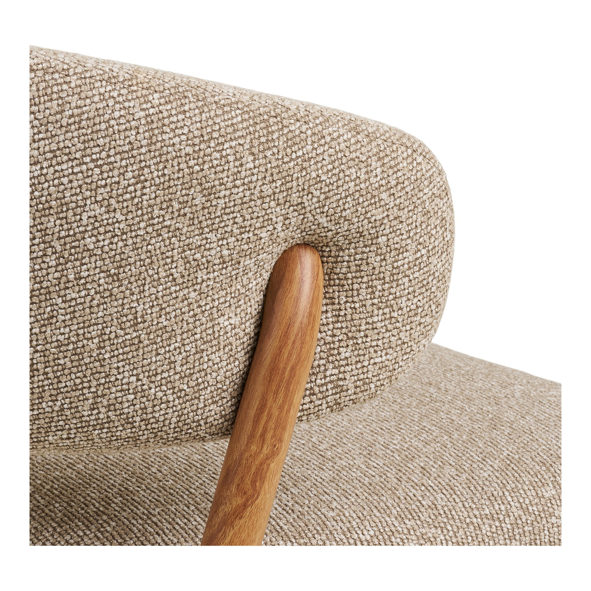 Ivo Esszimmerstuhl 2er-Set – Stoff Sand, Beine in Holzoptik Natur – Ansicht 5