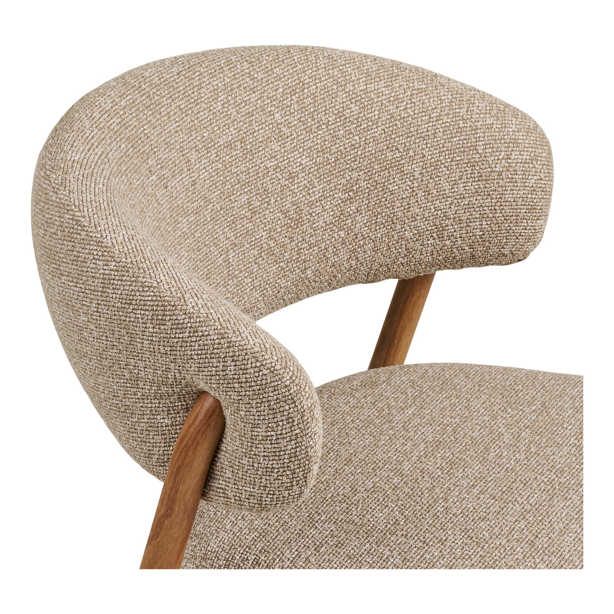 Ivo Esszimmerstuhl 2er-Set – Stoff Sand, Beine in Holzoptik Natur – Ansicht 6