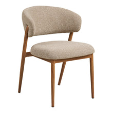 Ivo Esszimmerstuhl 2er-Set – Stoff Sand, Beine in Holzoptik Natur von Luiva Living