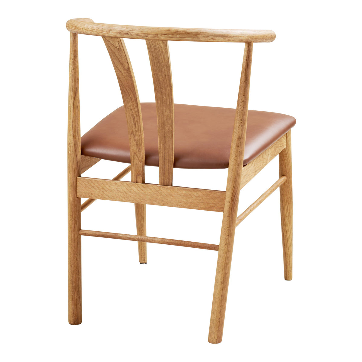 Agda Esszimmerstuhl 2er-Set – Eiche/Kunstleder Natur/Braun – Ansicht 4