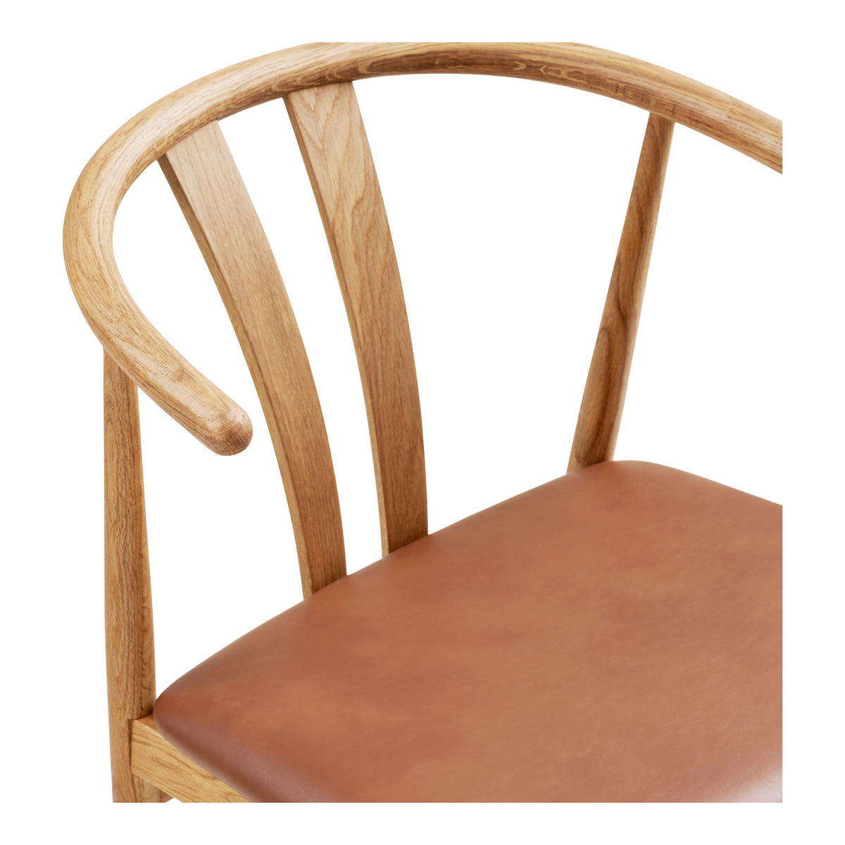 Agda Esszimmerstuhl 2er-Set – Eiche/Kunstleder Natur/Braun – Ansicht 5