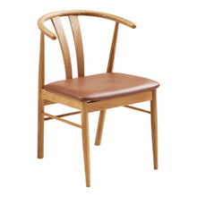 Agda Esszimmerstuhl 2er-Set – Eiche/Kunstleder Natur/Braun von Luiva Living