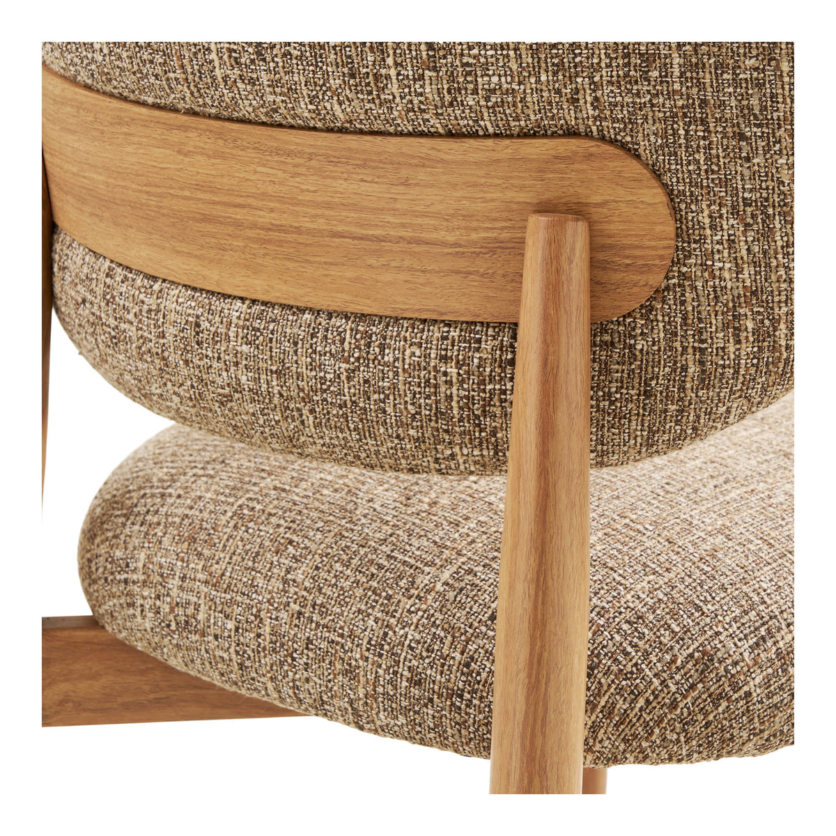 Zelda Esszimmerstuhl 2er-Set – Stoff Dunkelbraun, Beine in Holzoptik Natur – Ansicht 5