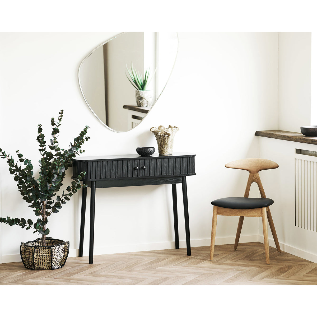 Ralf Esszimmerstuhl 2er-Set – Eiche/Kunstleder Natur/Schwarz – Ansicht 7