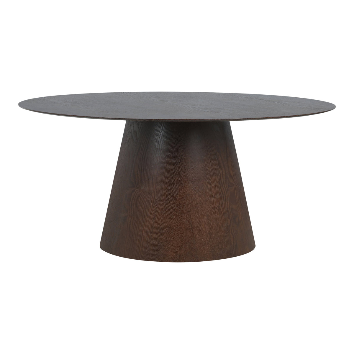 Palle Esstisch oval – Walnussfurnier Dunkelbraun, 160 × 90 cm von Luiva Living