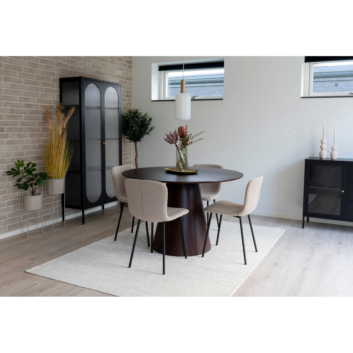 Palle Esstisch rund – Walnussfurnier Dunkelbraun, ø 120 cm – Ansicht 2