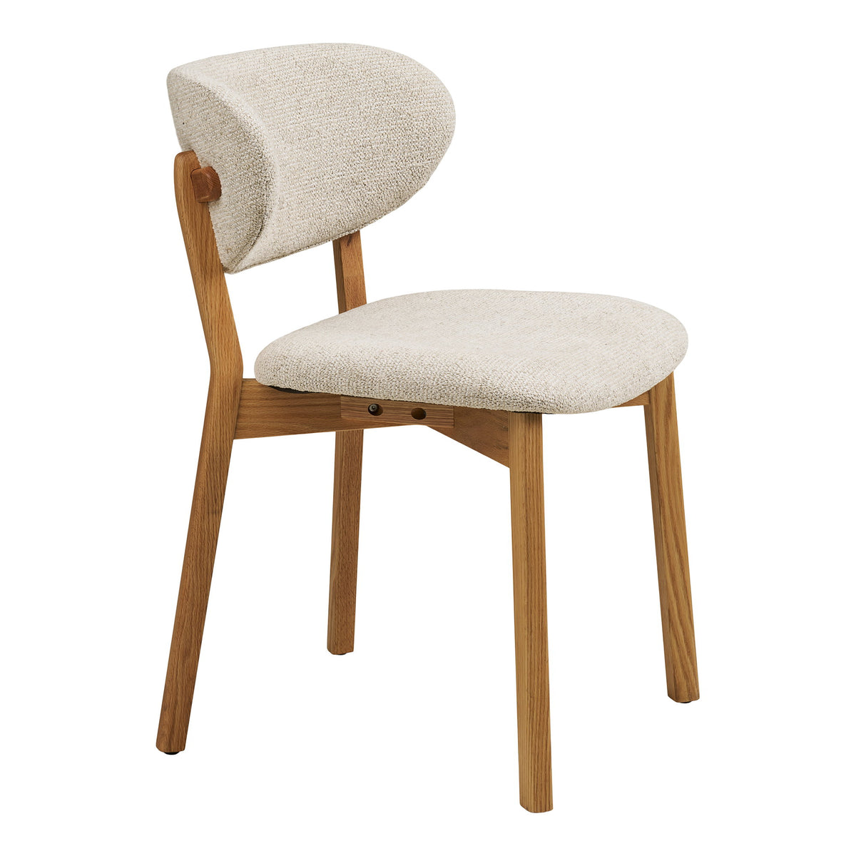 Ian Esszimmerstuhl 2er-Set – Eiche/Stoff Natur/Beige – Ansicht 3